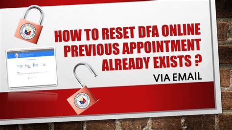 APPOINTMENT ALREADY EXISTS l HOW TO RESET DFA .